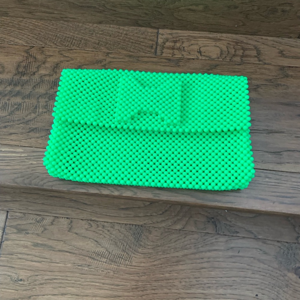 Beaded Custom made purse in green